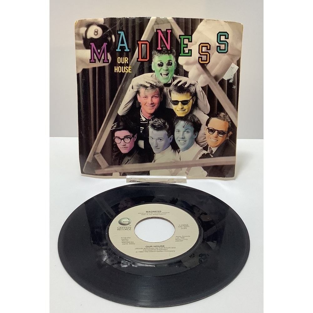Madness Our House Cardiac Arrest 7" Vinyl Single 33 RPM Geffen 7-29668 1982